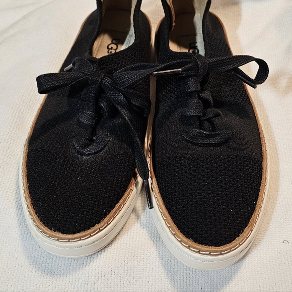 Ugg Shoes Pinkett Deckers Trainer Sneakers Women's Size 7.5 Black & Tan NEW - Picture 3 of 10